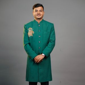 Sherwani with hand work Ambari motif