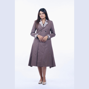 Blazer dress with embroidery