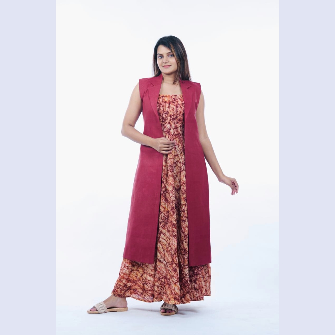 Anarkali with Long Jacket
