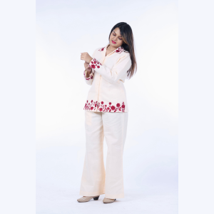 Co ord set with floral embroidery